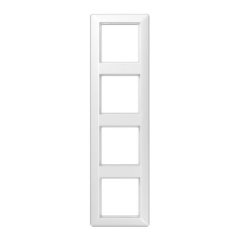 Изображение товара Рамка Jung AS584WW для электрических устройств, 4 поста, вертикальная и горизонтальная установка