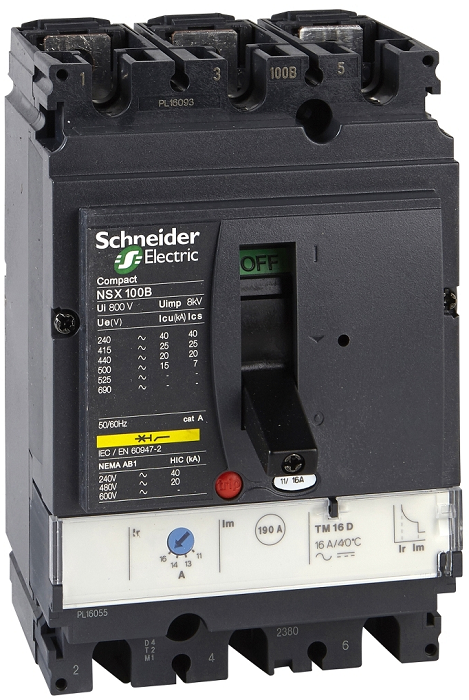 

Автоматический выключатель Schneider Electric LV429840 Compact NSX 100N TM100D 3P 3T, LV429840