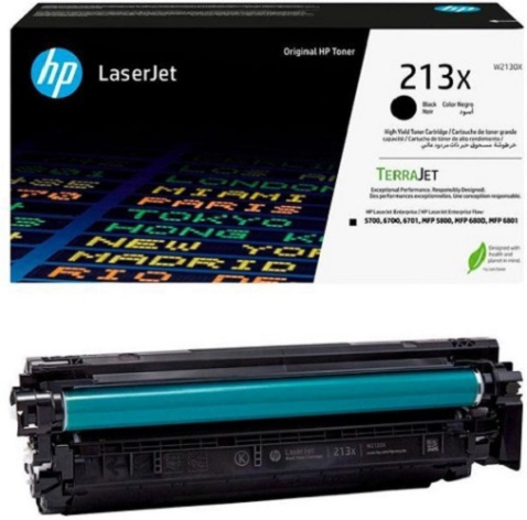 Изображение товара Тонер-картридж HP 213X W2130X черный для лазерных принтеров и мфу