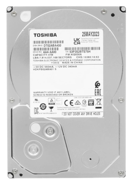 фото Жесткий диск 4TB SATA 6Gb/s Toshiba (KIOXIA) DT02ABA400 в Перми