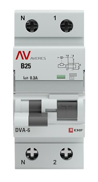 фото Автомат дифференциальный EKF rcbo6-1pn-25B-300-ac-av в Красноярске