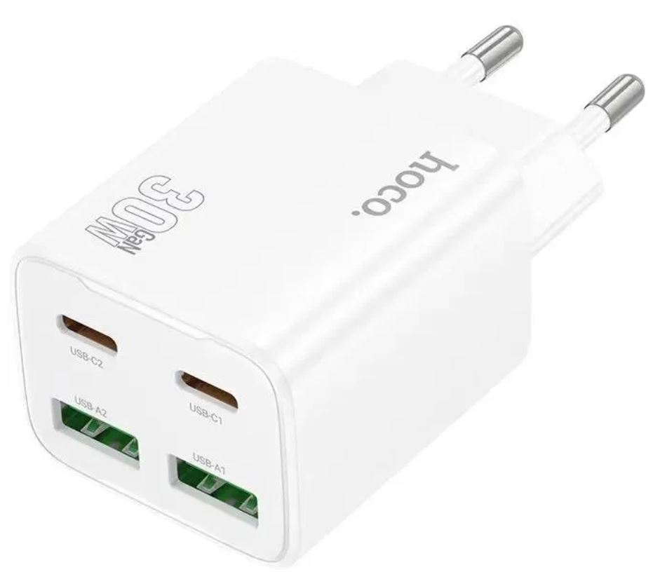 

Зарядное устройство сетевое Hoco N56 Fundador Hoco 32508 30W 3A (PD) 2xUSB/USB type-C универсальное белый, N56 Fundador