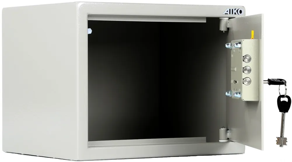 

Сейф Aiko T 23 S10399260114 взломостойкий, ключевой замок, 13л, серый, T 23