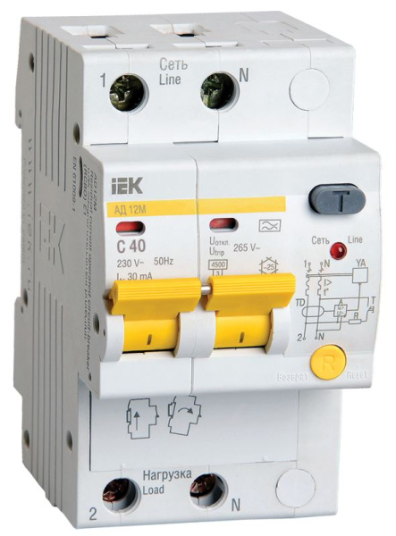 фото Автомат дифференциальный IEK MAD12-2-040-C-030 в Перми