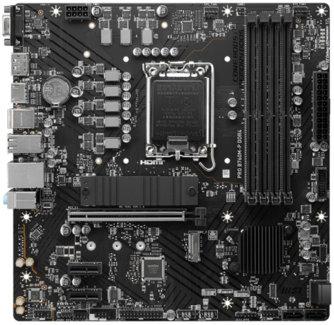 фото Материнская плата MSI PRO B760M-P DDR4 (УЦЕНЕННЫЙ), LGA1700, Intel B760, mATX в Санкт-Петербургe