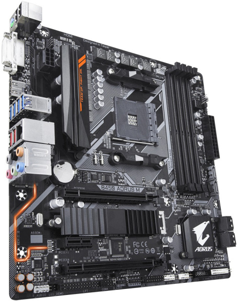 фото Материнская плата mATX GIGABYTE B450 AORUS M