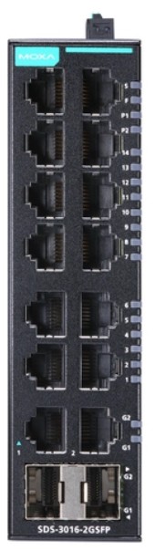 

Коммутатор управляемый MOXA SDS-3016-2GSFP Smart Ethernet 14*10/100BaseT(X) ports, 2*100/1000BaseSFP ports, dual power supply 12/24/48 VDC, SDS-3016-2GSFP
