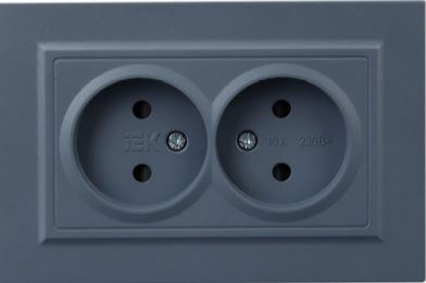фото Розетка двухместная без заземления в сборе IEK BR-R23-10-K35-F в Ростове-на-Дону