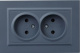 фото Розетка двухместная без заземления в сборе IEK BR-R23-10-K35-F в Уфе