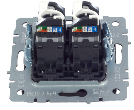 фото Розетка компьютерная двойная IEK BR-K20-1-K47 в Уфе