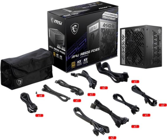 фото Блок питания ATX MSI MPG A850G в Уфе