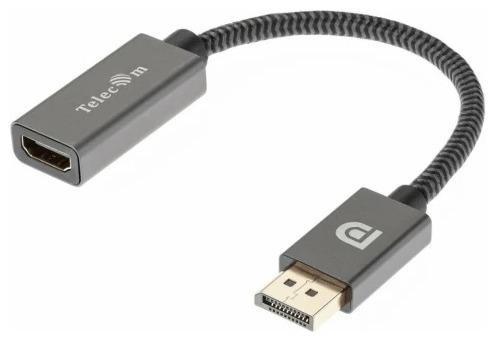 

МФУ VCOM TA560 Кабель-переходник DP --> HDMI-F 0.2m , серый металлик, оплетка, 4K@60Hz, Telecom (TA560), TA560