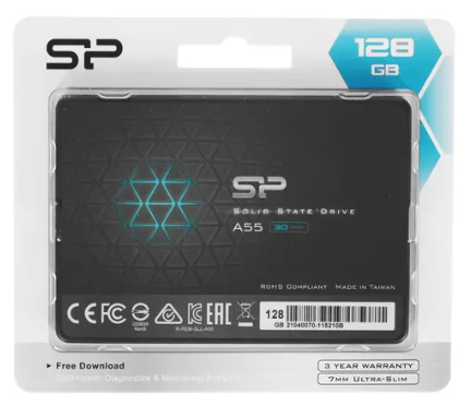

Накопитель SSD 2.5'' Silicon Power SP128GBSS3A55S25 Ace A55 128GB SATA 6Gb/s SLC 560/530MB/s MTBF 1.5M, SP128GBSS3A55S25