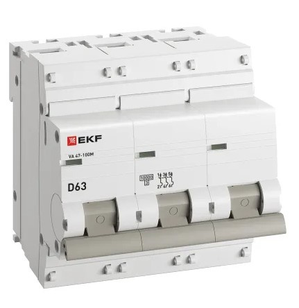 фото Автоматический выключатель  EKF mcb47100m-3-63D-pro в Уфе