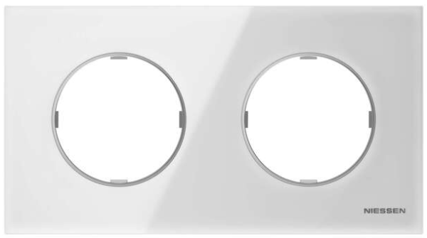 Изображение товара Рамка электромонтажная ABB 2CLA867200A3001 2-постовая горизонтальная серия BJE Niessen Sky 2