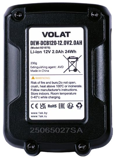 фото Батарея  VOLAT VT-DEW-DCB120-12.0V2.0AH в Воронеже