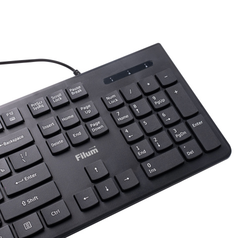 фото Мембранная клавиатура Filum FL-KB20-BK, USB, Черный [FL-KB20-BK] в Воронеже