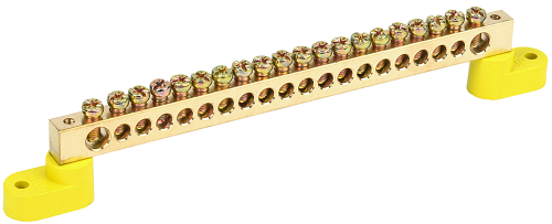 Изображение товара Шина IEK YNN10-812-20C2-K05 для электромонтажа 125 А 400 В желтая