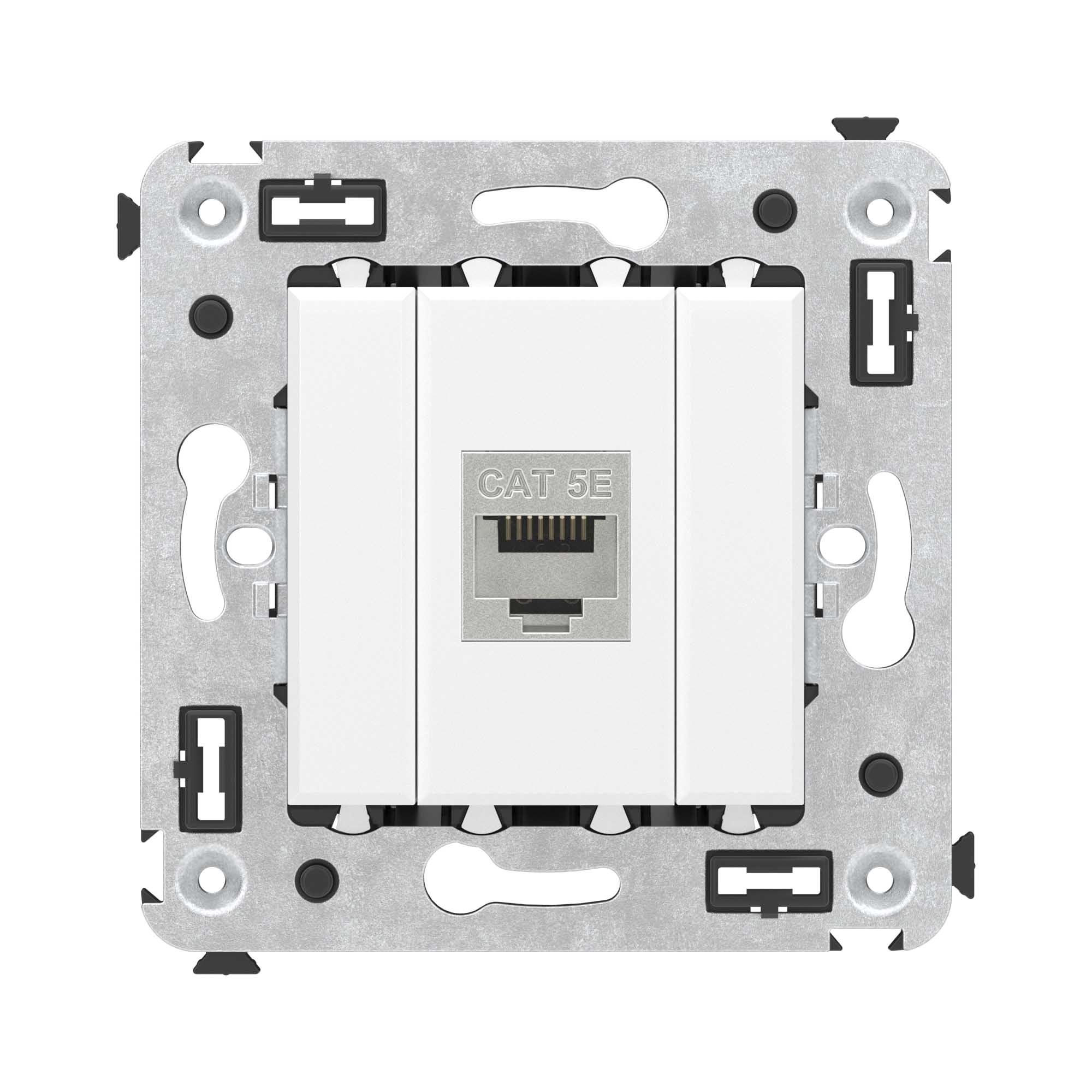 

Розетка компьютерная DKC 4400763 RJ-45 без шторки в стену, кат.5e одинарная экранированная, "Белое облако", "Avanti", 4400763