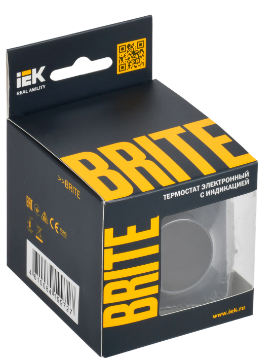 

Термостат электронный IEK BR-RT11-K35 BRITE с индикацией ТС10-1-БрМ Маренго, BR-RT11-K35