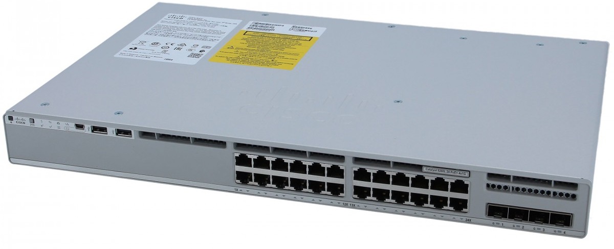 

Коммутатор Cisco C9200L-24P Catalyst 9200L 24-port PoE+, 4 x 10G, Network Essentials, C9200L-24P