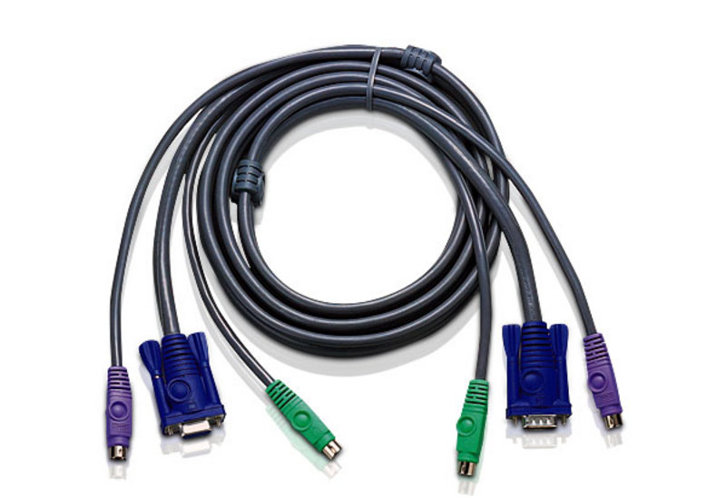 

Кабель Aten 2L-1020P/C мон+клав+мышь PS/2, HD DB15+2x6MINI-DIN, Male-Female, 8+6+6 проводов, опрессованный, 20 м, черный,, 2L-1020P/C