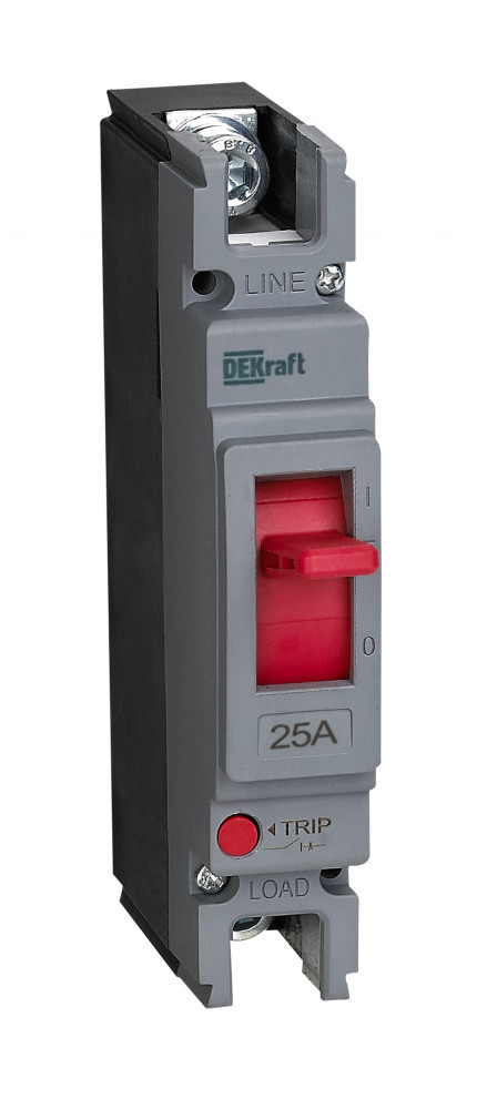 

Автоматический выключатель DEKraft 28006DEK cиловой 1P 25A 20кА, 28006DEK