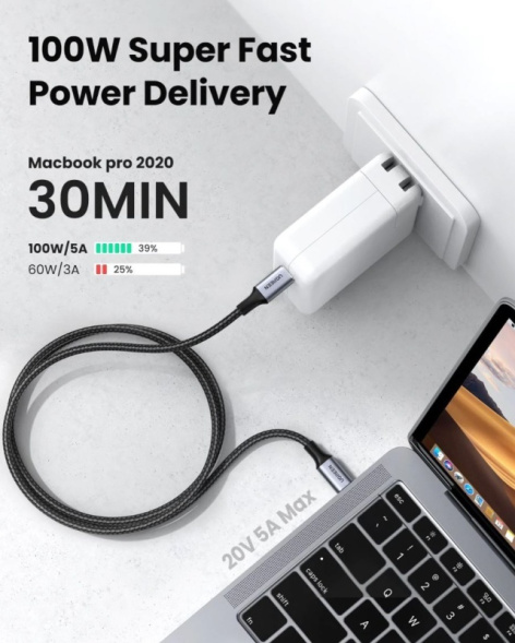 фото Кабель интерфейсный Type C-Type C UGREEN 70427 в Волгограде