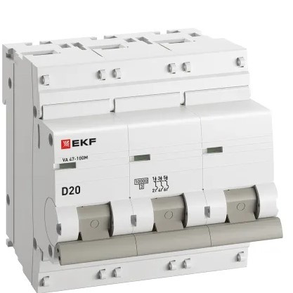 фото Автоматический выключатель  EKF mcb47100m-3-20D-pro в Красноярске