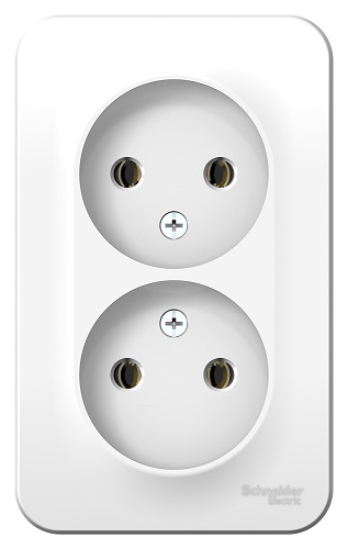 

Розетка Schneider Electric BLNRA000221 2-ая б/з без шторок 16А, 250В, изолир. пластина (белый) наруж, BLNRA000221