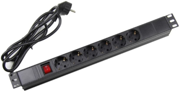 

Блок розеток Wize WPDU1U-6 19" крепление, 6 розеток, WPDU1U-6