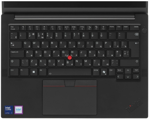 фото Ноутбук Lenovo ThinkPad E14 14" (Intel Core Ultra 7, 16Гб DDR5, SSD 512 Гб, Arc graphics 140T, Windows 11 Профессиональная) Черный [21SX0066GQ_Win11Pro]