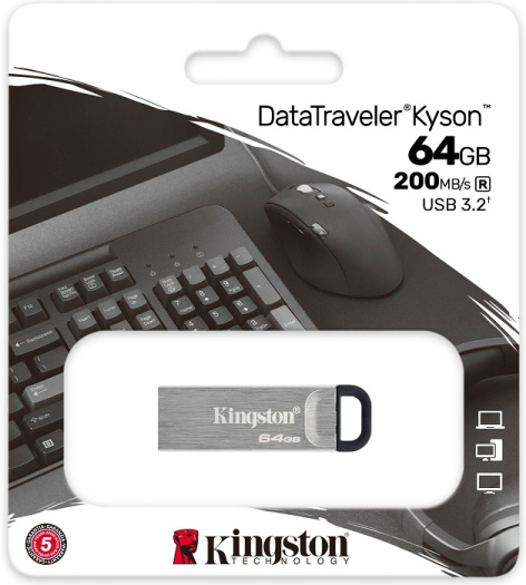 фото Накопитель USB 3.2 64GB Kingston DataTraveler Kyson в Омске