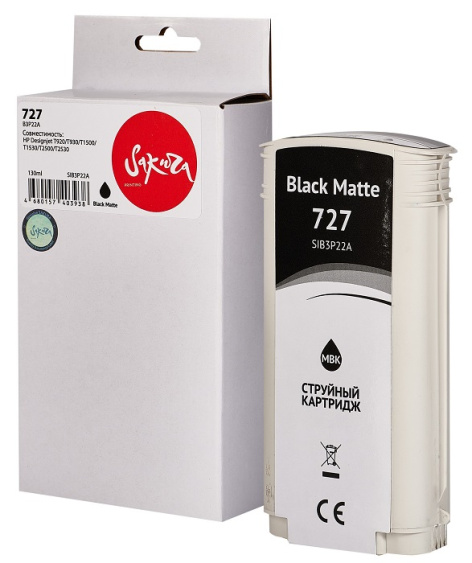 фото Картридж струйный Sakura B3P22A (№727 Matte Black) в Волгограде
