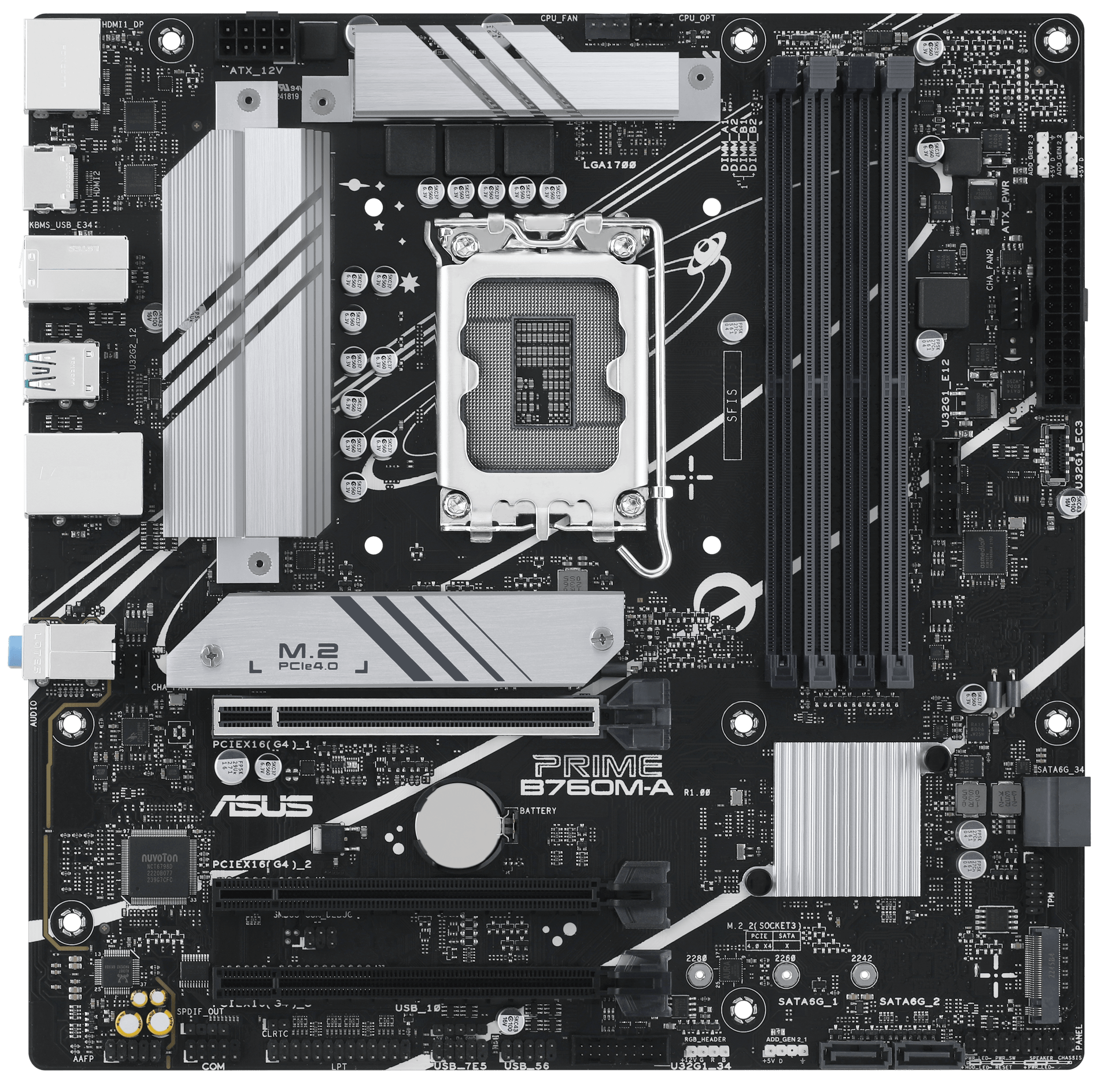 

Материнская плата mATX ASUS PRIME B760M-A-CSM 90MB1EK0-M0EAYC (LGA1700, B760, 4*DDR5(7200), 4*SATA3 RAID, 2*M2, Audio, Gb LAN, USB 3.2, USB 2.0), PRIME B760M-A-CSM