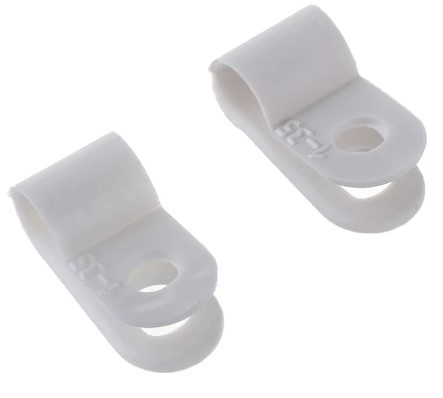 Изображение товара Скоба Rexant 07-4405 белая нейлоновая для крепежа 50 шт