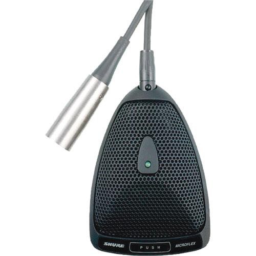 

Микрофон Shure MX393/O конденсаторный, граничного слоя с возможностью поверхностного монтажа, всенаправленный, LED индикатор, кнопка вкл./выкл., кабел, MX393/O