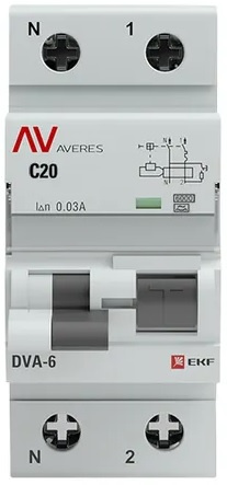 фото Автомат дифференциальный EKF rcbo6-1pn-20C-30-a-av в Уфе