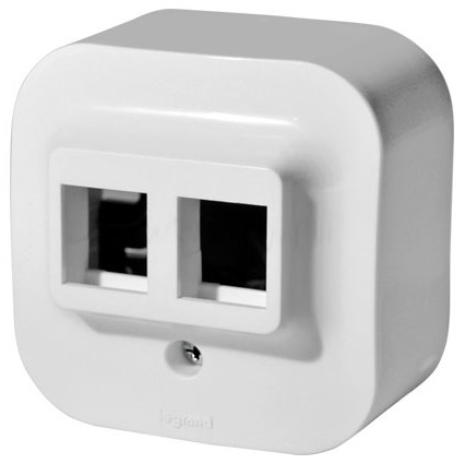 

Адаптер Legrand 782226 для 1 или 2 роз. RJ45 Keystone, 782226