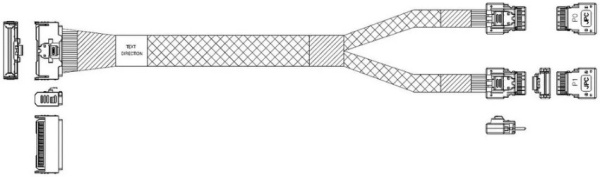 Изображение товара Кабель Luxshare L285MM011-SD-R 80 см для серверов и хранения данных