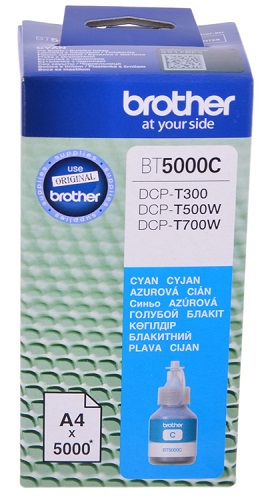 

Тонер Brother BT5000C Чернила Brother BT-5000С для DCPT300/500W/700W голубые (41,8мл, 5000стр), BT5000C