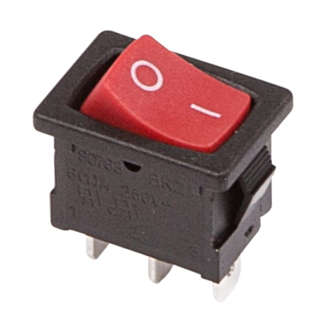 Изображение товара Переключатель Rexant 36-2131 клавишный красный двухполюсный 250В
