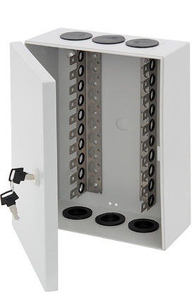 

Бокс настенный NikoMax NMC-WBPL10-PK распределительный для 10-ти плинтов (до 100-та пар), пластиковый, с ключом, 273х214х108мм, NMC-WBPL10-PK