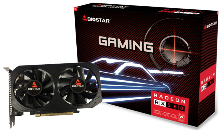 

Видеокарта PCI-E Biostar Radeon RX 560 (VA5615RF41) 4GB GDDR5 128bit 14nm 1090/6000MHz DVI/HDMI/DP, Radeon RX 560 (VA5615RF41)