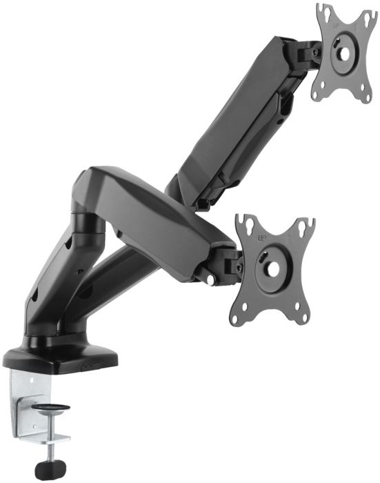 

Кронштейн настольный Ultramounts UM705 для двух мониторов 13"-27" 2~6.5 кг, VESA 75x75,100x100, наклон до 45° и подъем до 90°, влево/вправо на 90°,, UM705