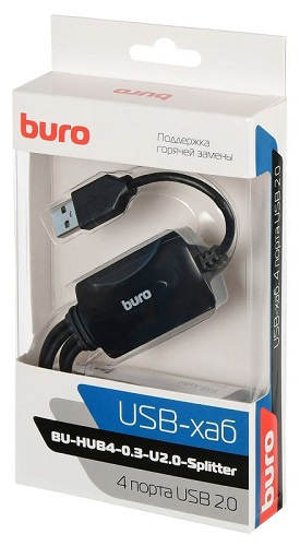 фото Разветвитель USB 2.0 Buro BU-HUB4-0.3-U2.0-Splitter в Уфе