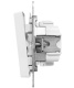 фото Переключатель двухклавишный  EKF UP1-SWW-21