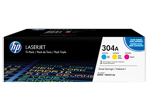 

Набор картриджей HP 304A CF372AM для CLJ CM2320/CP2025 (2800 стр) CYM Tri-Pack, 304A