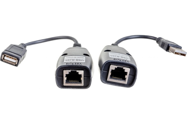 фото Кабель интерфейсный USB 2.0 удлинитель VCOM AM-AF/RJ45Fx2 в Ростове-на-Дону