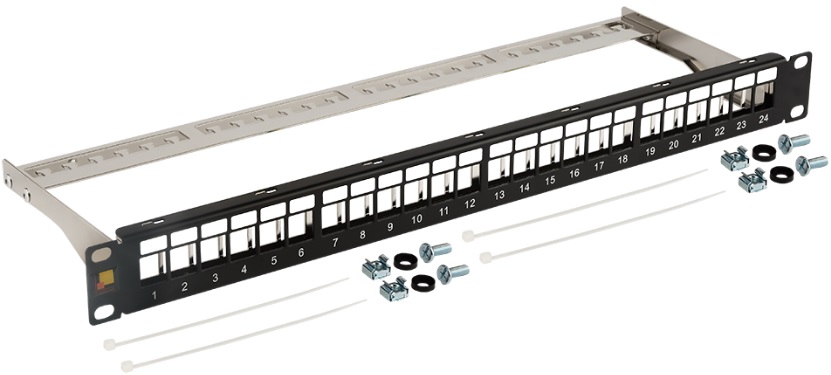 

Патч-панель Lanmaster LAN-PPN24OK-STP наборная 19", экранированная, 24 порта, 1U, LAN-PPN24OK-STP